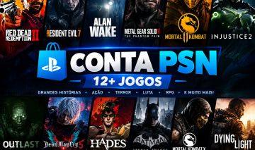 CONTA PSN COMPLETA | RDR2 + RE7 + BATMAN + MK11 + DMC5 + HADES