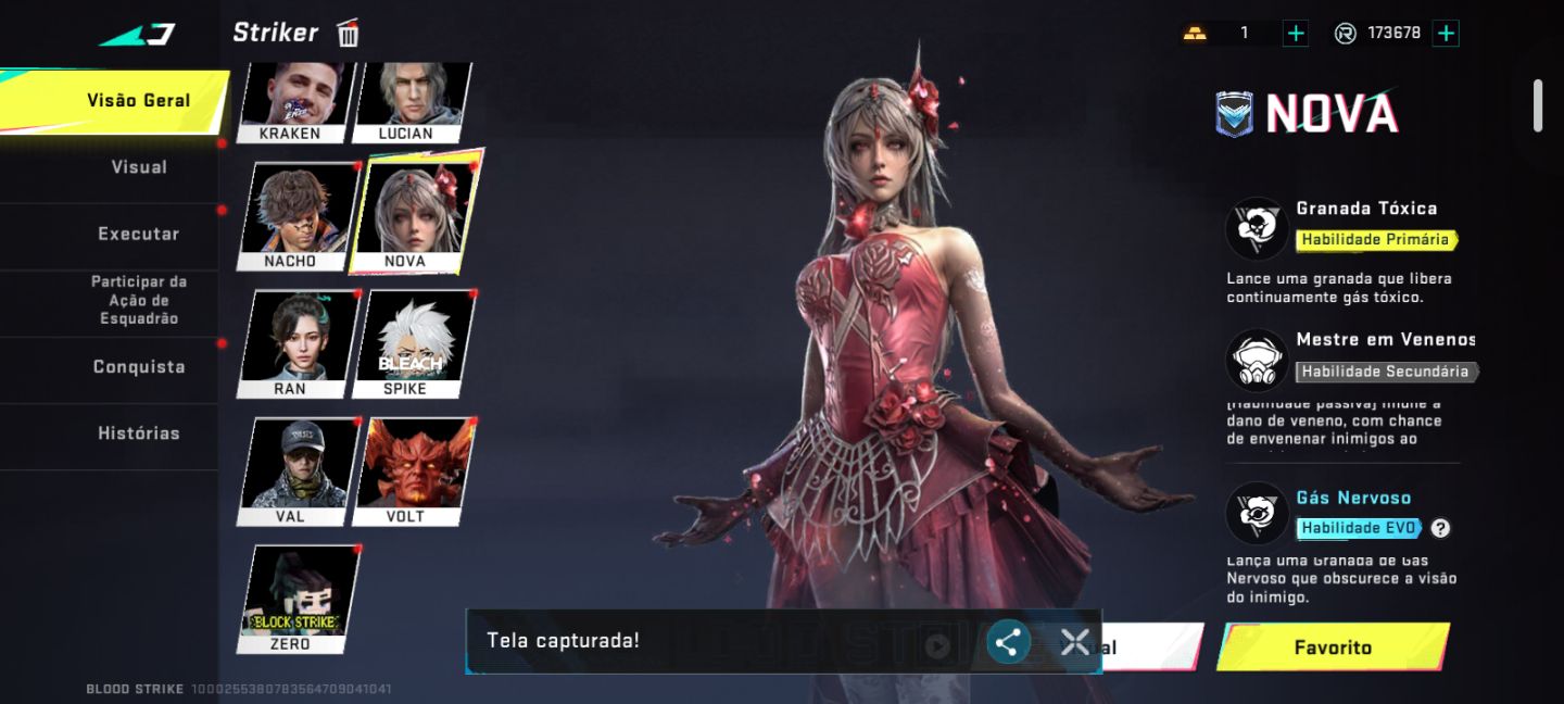 Conta blood strike com 3 facas 3 eternas e vários personagens, olhe a descrição