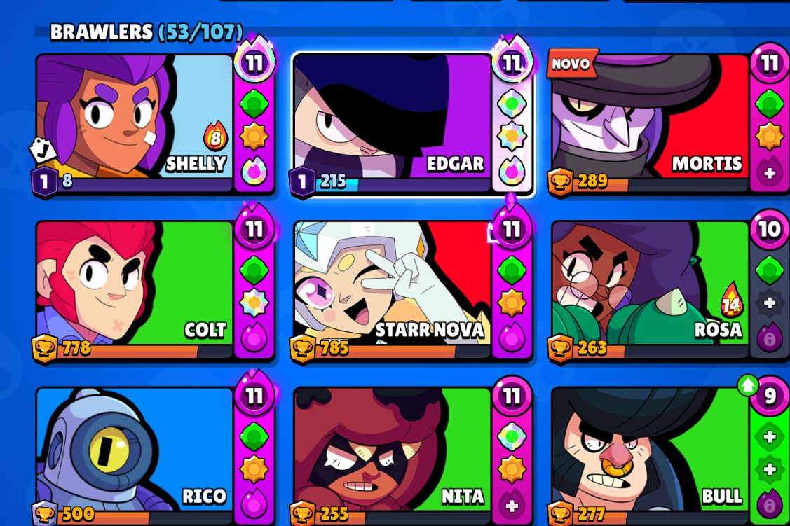 Conta Brawl stars 53 brawlers