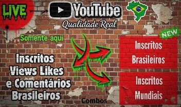 Inscritos Brasileiros Para Youtube, Combos Incríveis-[curtidas br + views br]