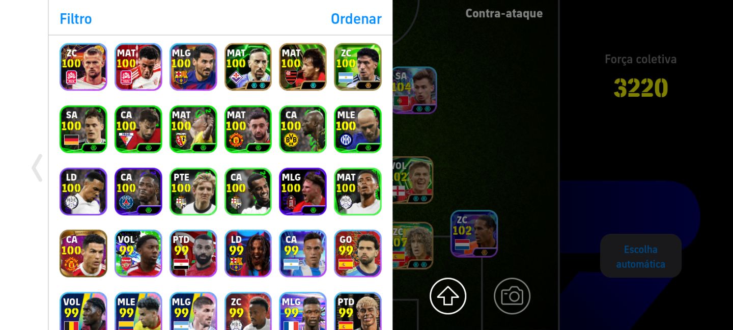 CONTA COM 3220 DE FORÇA + TIME LEGENDS + DESAILLY BIG TIME + PUYOL++