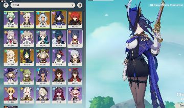 Conta de genshin inpact com a mualani, clorind e mais 19 personagens 4 estrelas