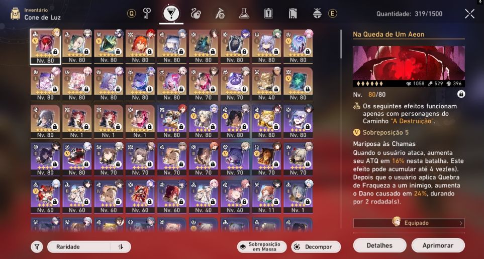 CONTA HONKAI: STAR RAIL ENDGAME | 9 CONES ASSINATURA | MUITOS T5 | EIDOLONS