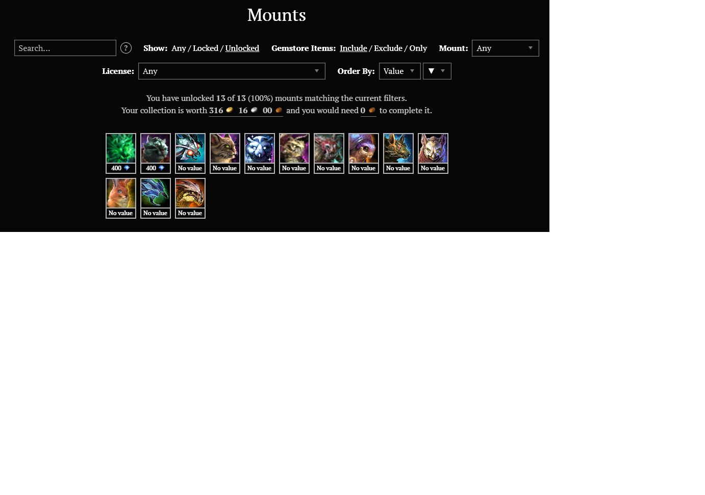 CONTA END GAME GW2