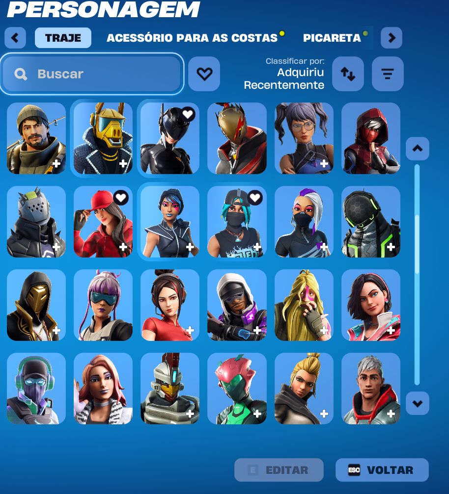 Conta com Skins Exclusivas e Itens Selecionados
