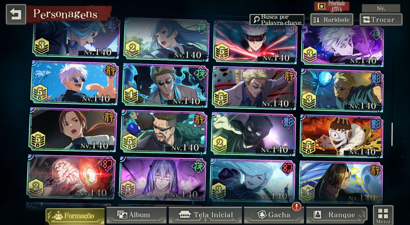 CONTA ENDGAME | 20 LIMITADOS | TODOS OS PERSONAGENS NÍVEL E GRADE MÁXIMA | LV108