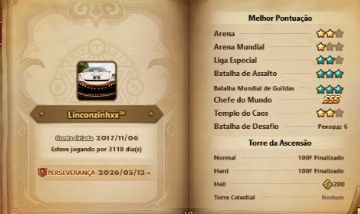 [VENDA] CONTA SW NÍVEL 100 - TIANA + ZAIROSS + SEARA | COMBO ARENA CLEAVE PRONTO