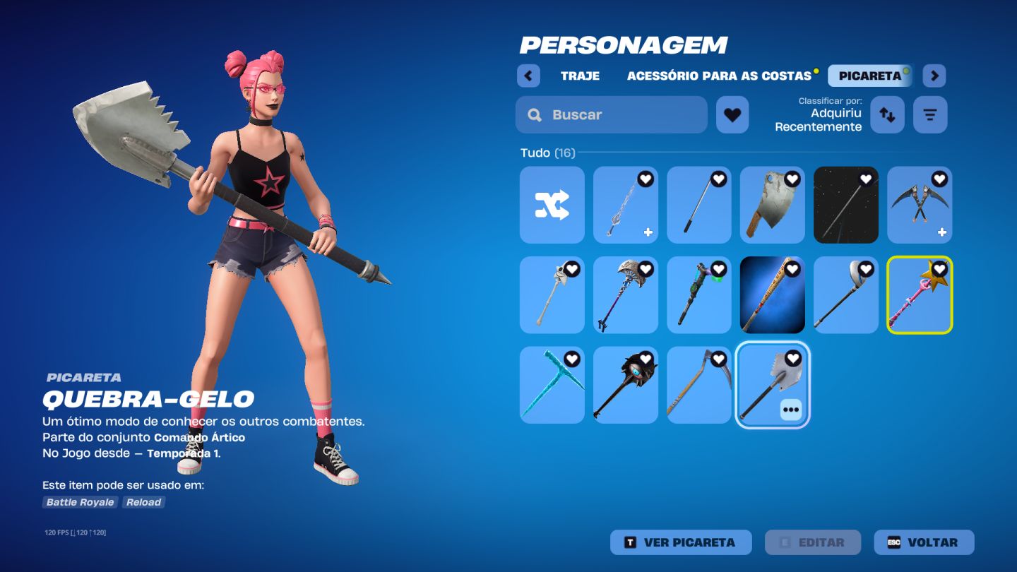CONTA DE FORTNITE TRYHARD COM ALGUMAS SKINS RARAS E AS MELHORES PICARETAS