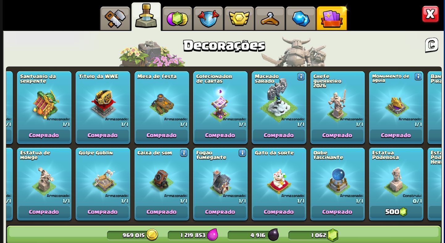 CONTA CLASH OF CLANS CV18 NÍVEL 216 | BASE DO CONSTRUTOR FULL MAX