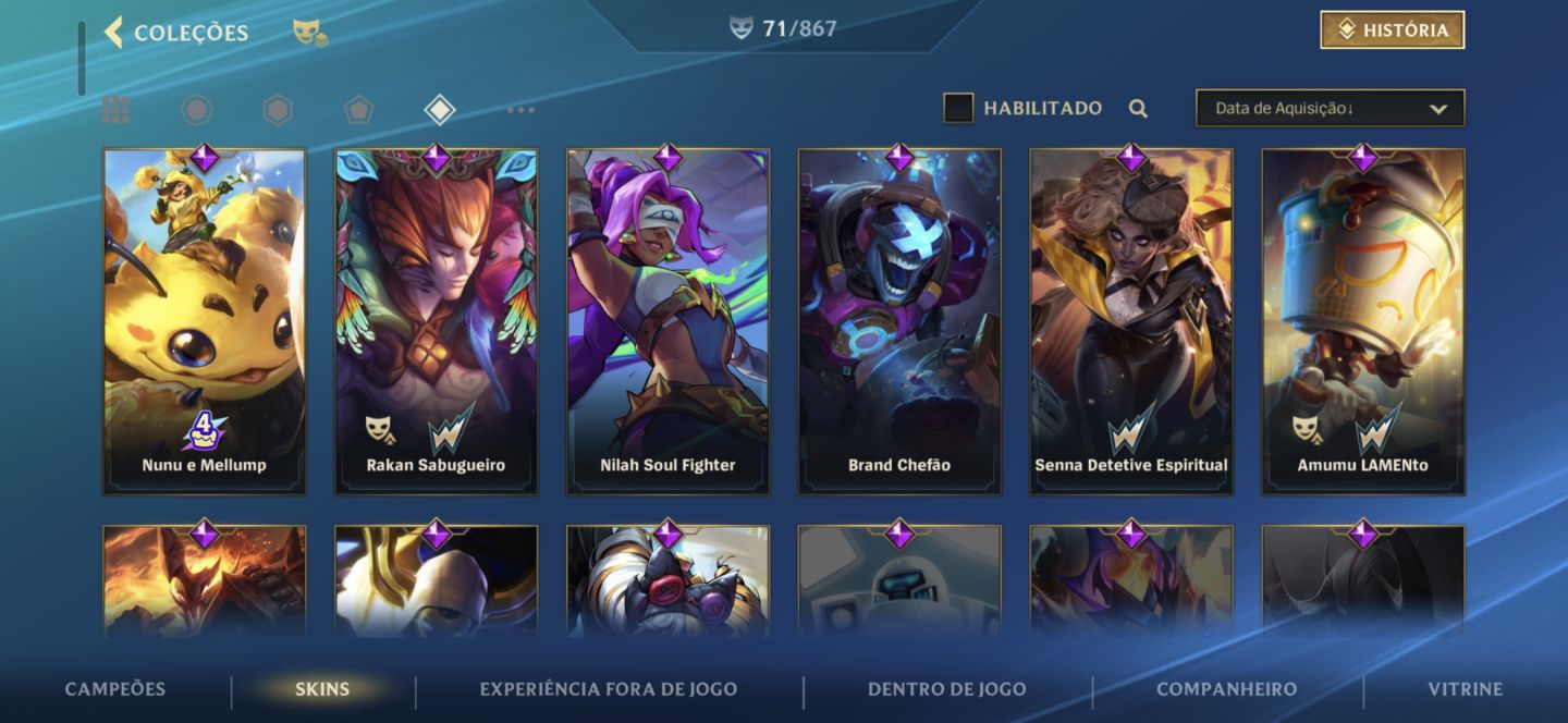 CONTA DE WILD COM LENDA E MONARCA