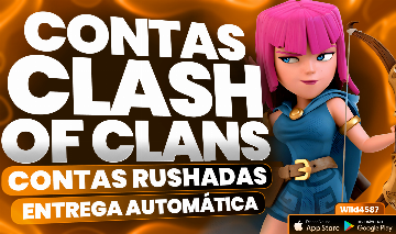 CONTAS CLASH OF CLANS - MENOR PREÇO - ENTREGA AUTOMÁTICA - WILD4587