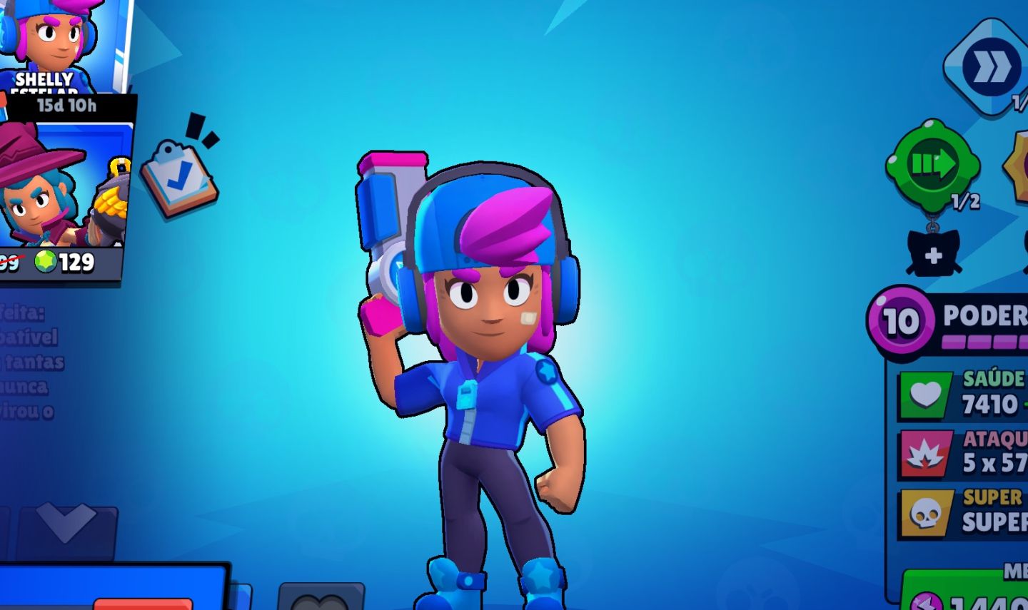 Conta de Brawl Stars com Shelly estrelar pra sair rapido