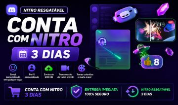 Contas Discord Nitro Resgatável Entrega Imediata No Seu E-mail