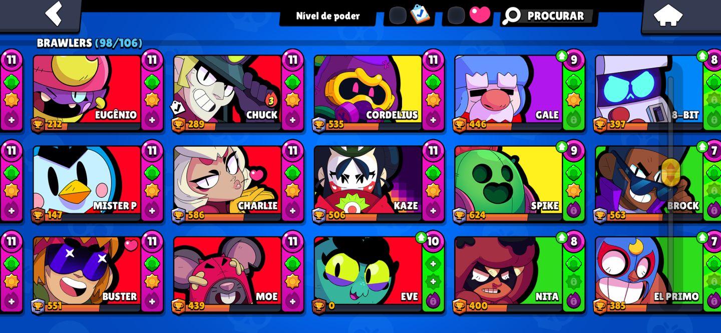 Conta de Brawl Stars é Clash Royale