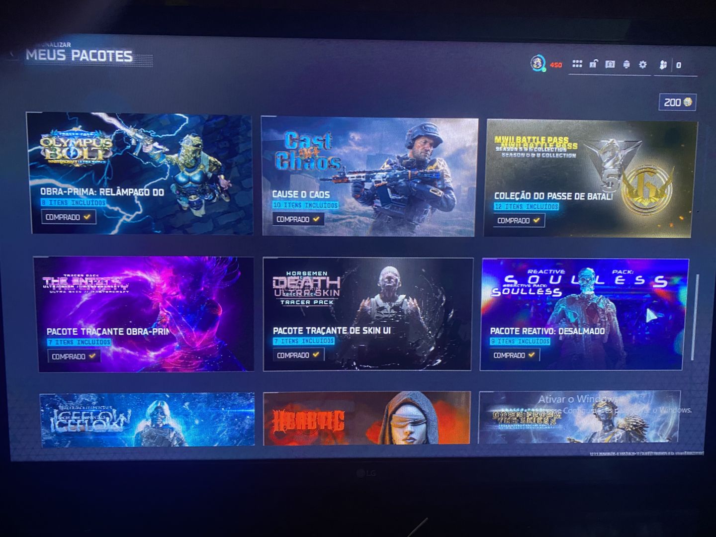 Conta warzone top com varias skins valeria iceflow dentre outras