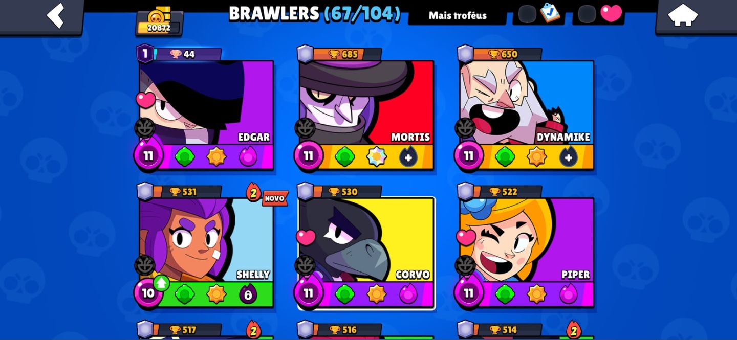 Conta de Brawl Stars + Clash royale com 5+ anos