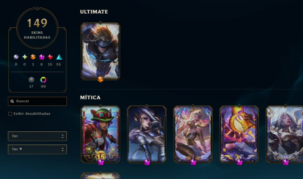 Conta LOL - Diamond 4 - 62k EA - 119 SKINS - Lvl290