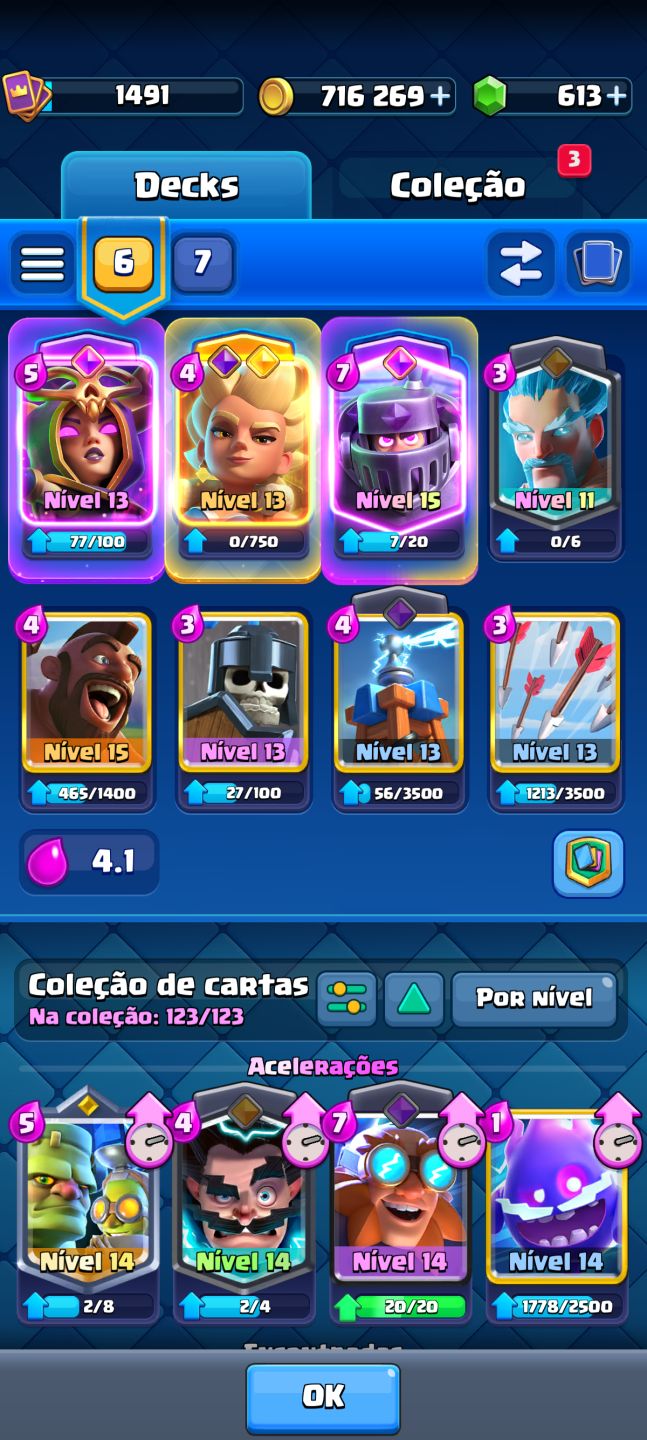 CONTA DE CLASH ROYALE