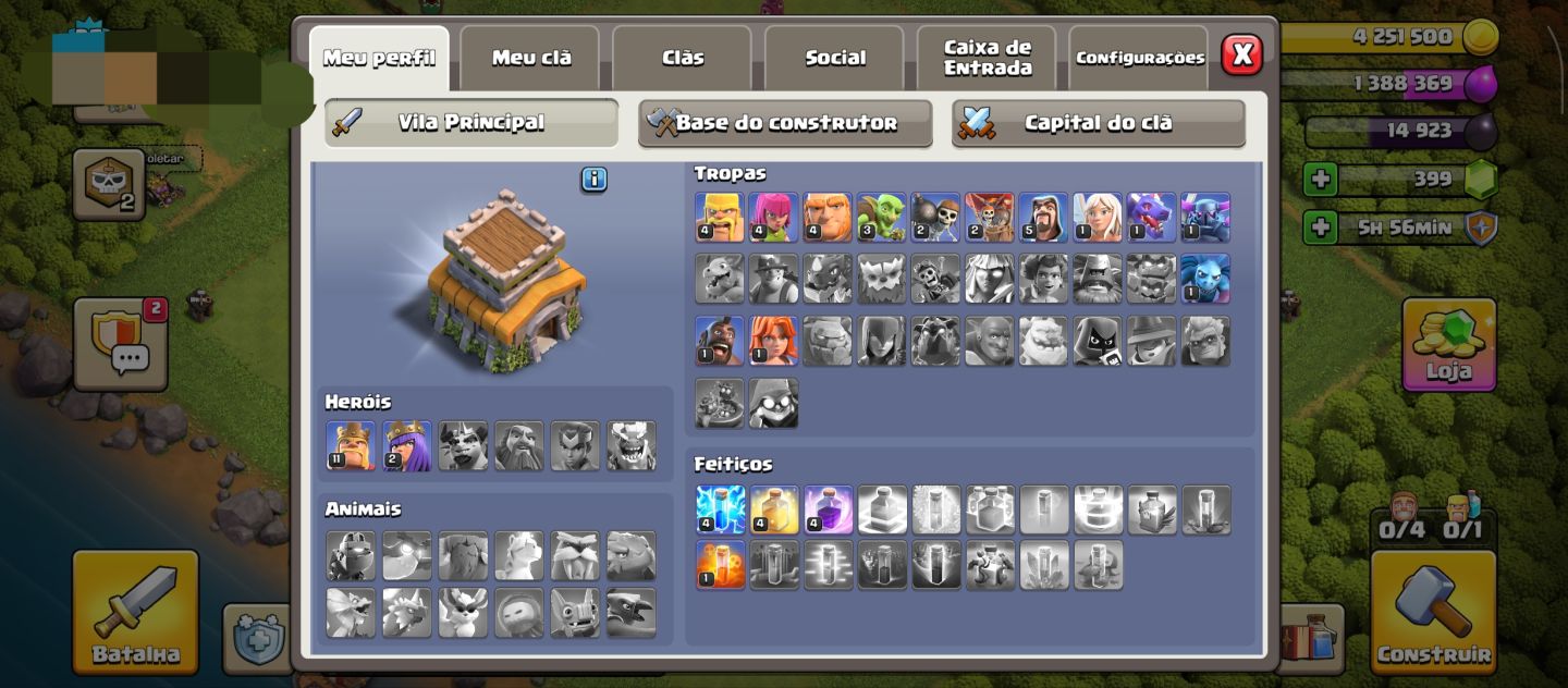 CONTA CLASH OF CLANS - CV 9