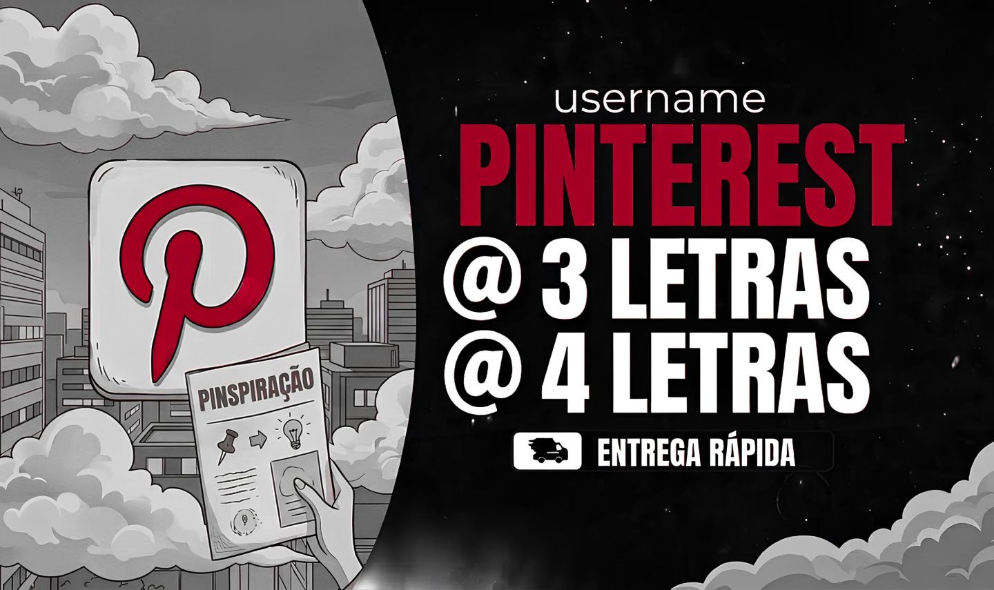 CONTA PINTEREST | USER 3 LETRAS, 4 LETRAS (USERNAMES: 3L, 4L, PALAVRAS)
