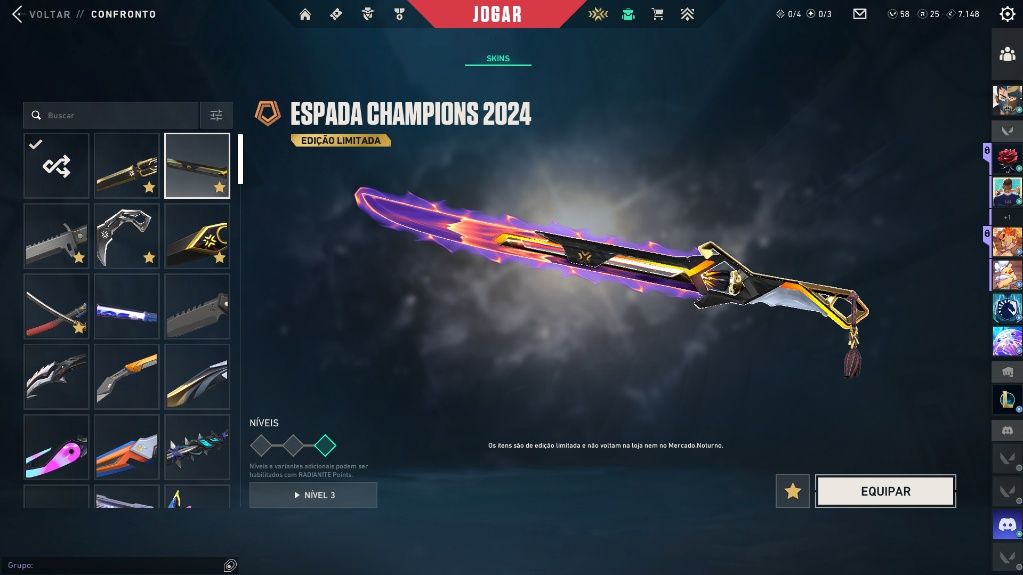 CONTA VALORANT R$ 5.6K GASTOS | CHAMPIONS 23/24/25 | FACAS, VANDALS E MAIS