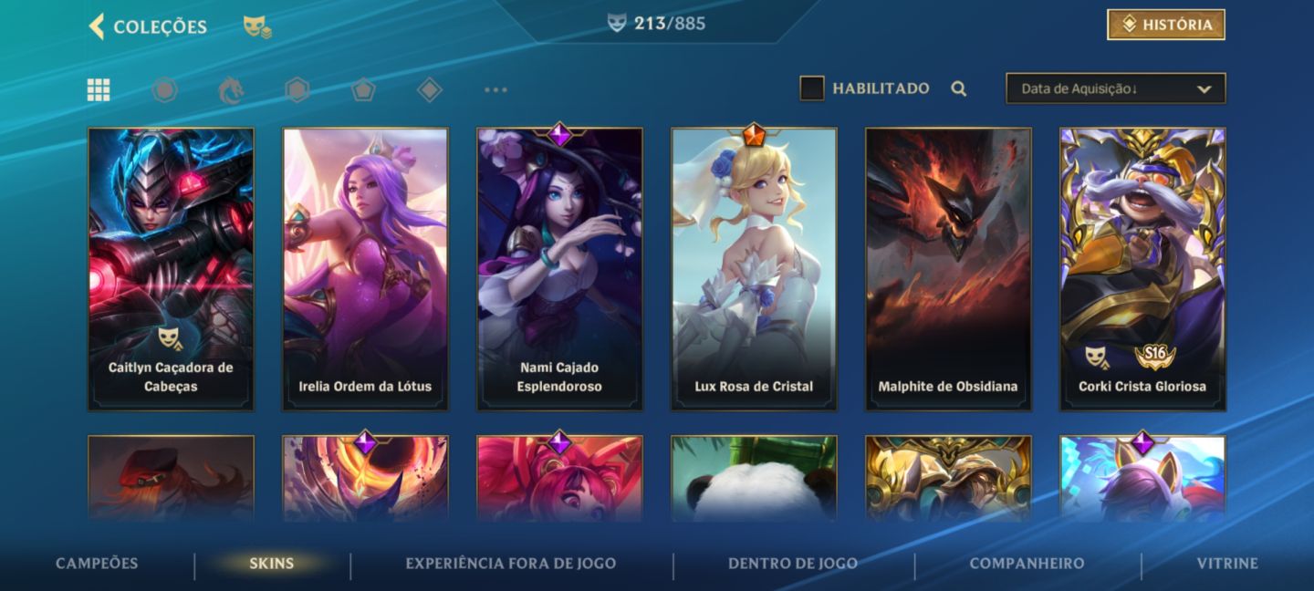 Wild Rift OG 213 Skins | 5 Hexplorer | Gloriosas + Bordas | 38K Coleção