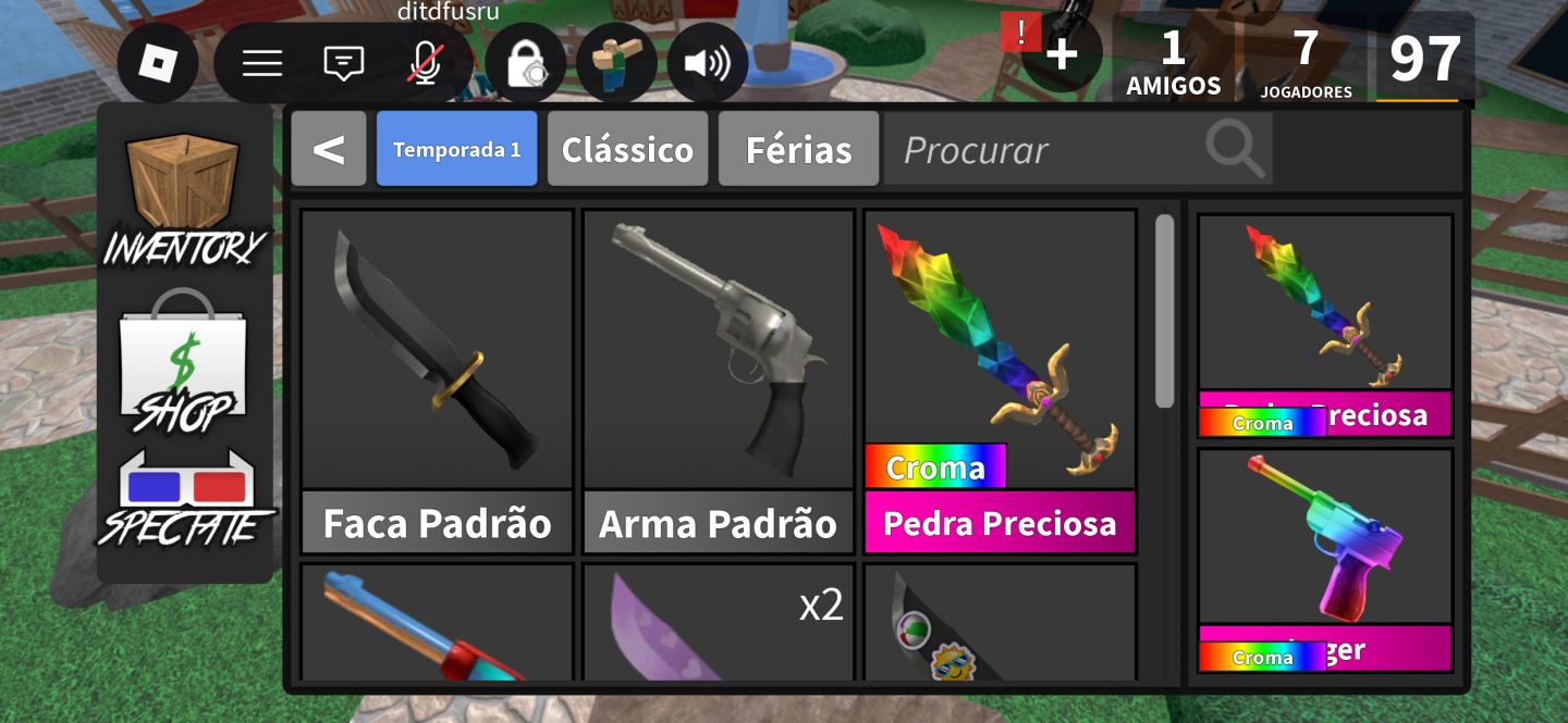 Vendem-se armas mm2 (pack de duas chromas)