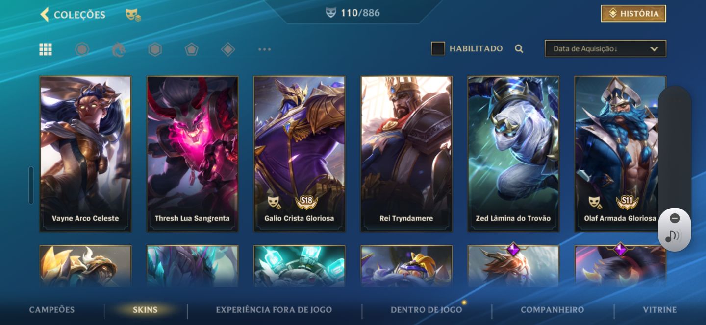 Conta WR top pra deixar como main