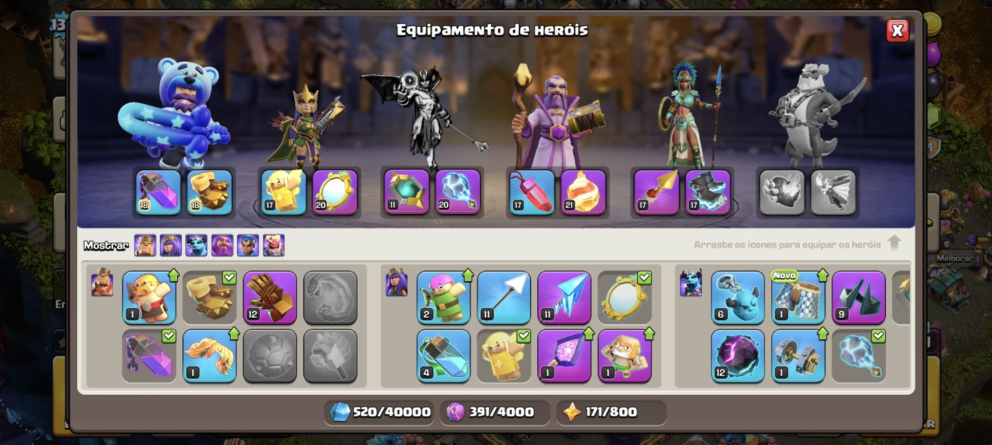 CONTA CLASH OF CLANS CV14 BEM UPADA FULL ACESSO