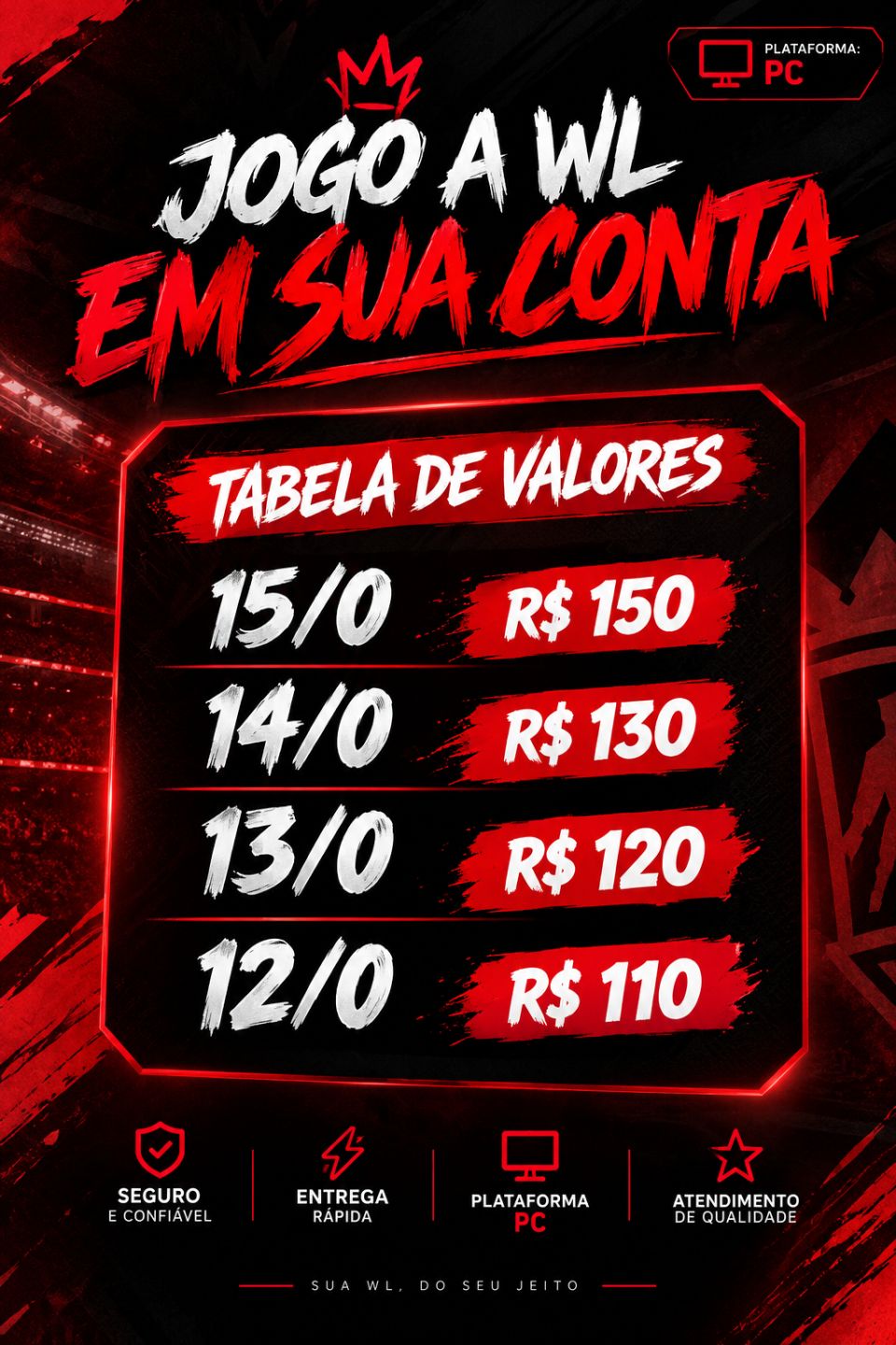 JOGO SUA WL E RIVALS (PLATAFORMA PC)