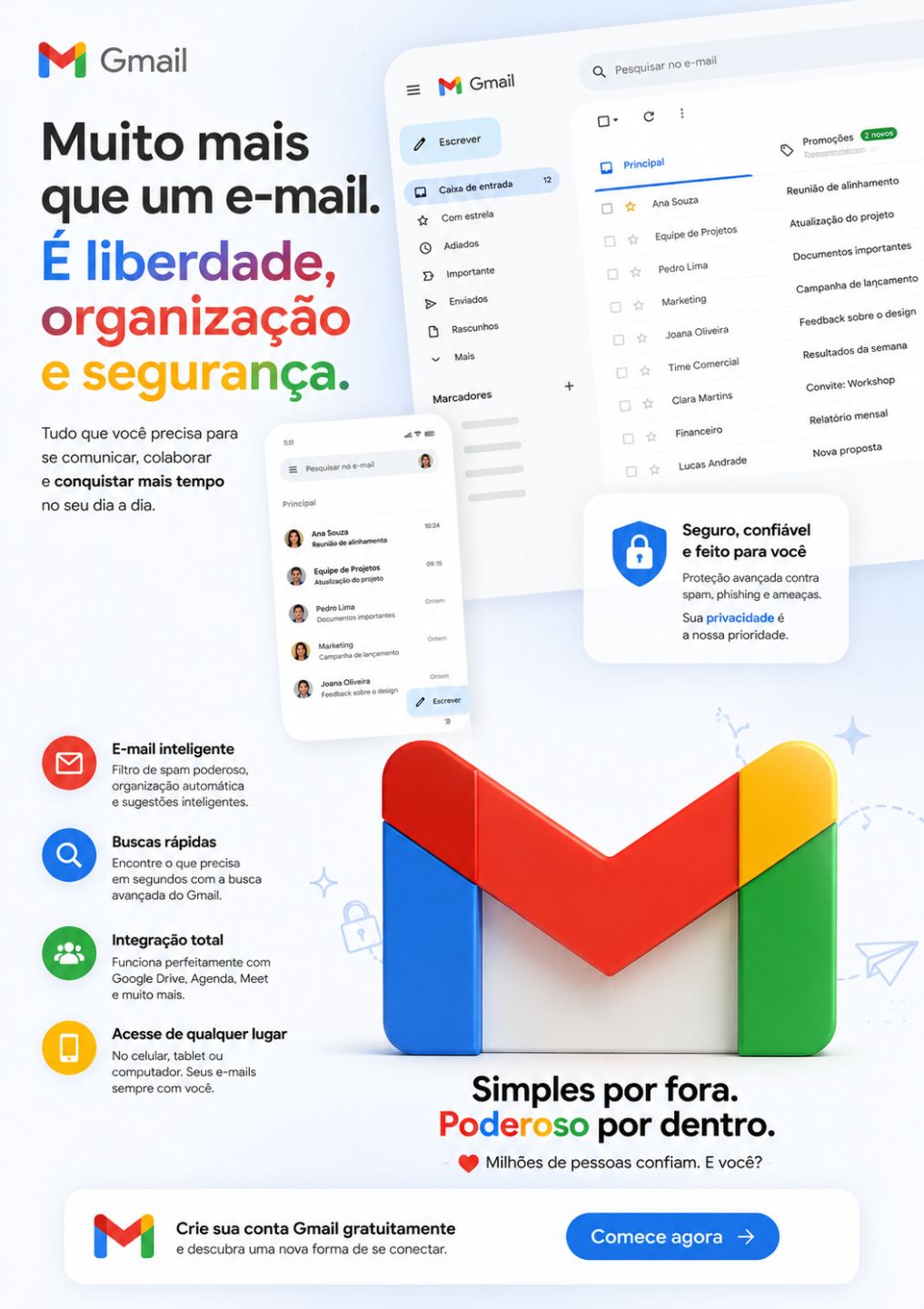Gmail: E-mail rápido, seguro e inteligente para organizar sua rotina