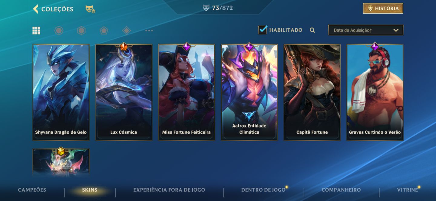 Conta main Lulu suporte e skins da lux Wild Rift
