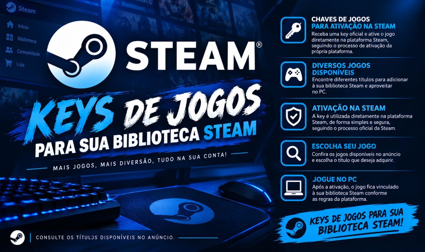 Keys Originais De Jogos Steam