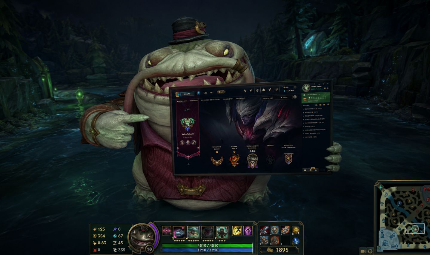 Conta Full Acesso LoL - 168 CH | 122 SKINS | HONRA 5 | TFT SKINS | 443K TK