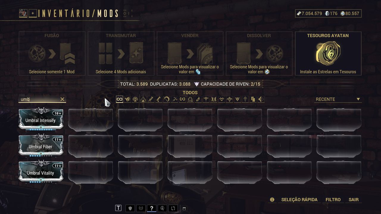 CONTA WARFRAME mr 17