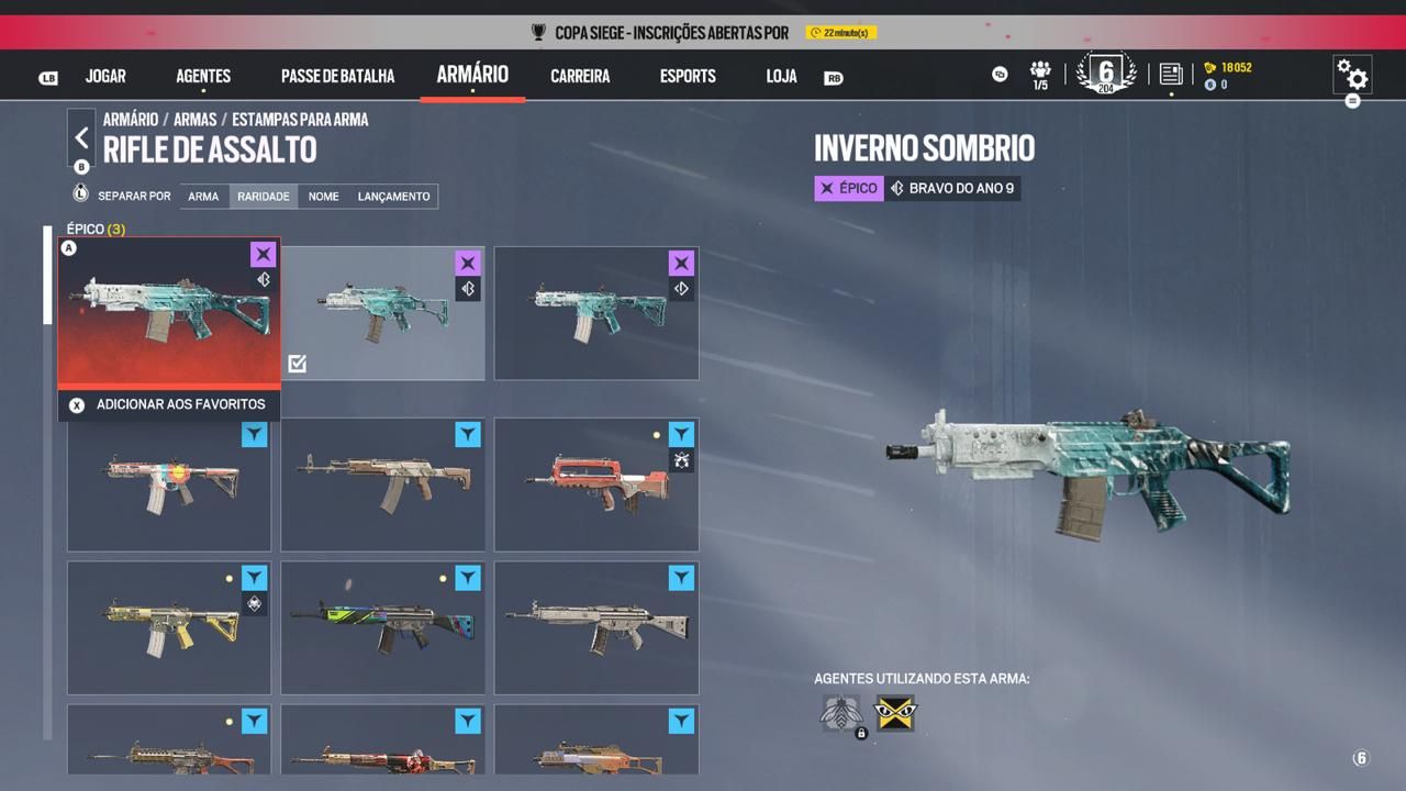 CONTA DE R6 COM MAIS DE 640 HORAS DE JOGO DIVERSAS SKINS E AGENTES, NÍVEL 204