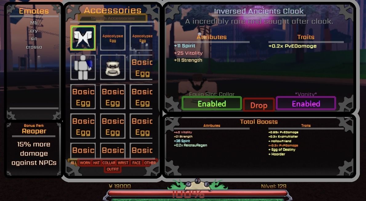 Kit de itens pve peroxide
