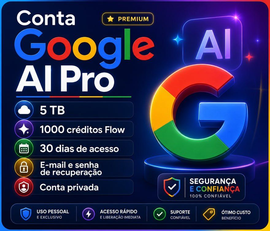 GEMINI PRO 5TB FLOW 1000 CRÉDITOS 30 DIAS PRIVADA