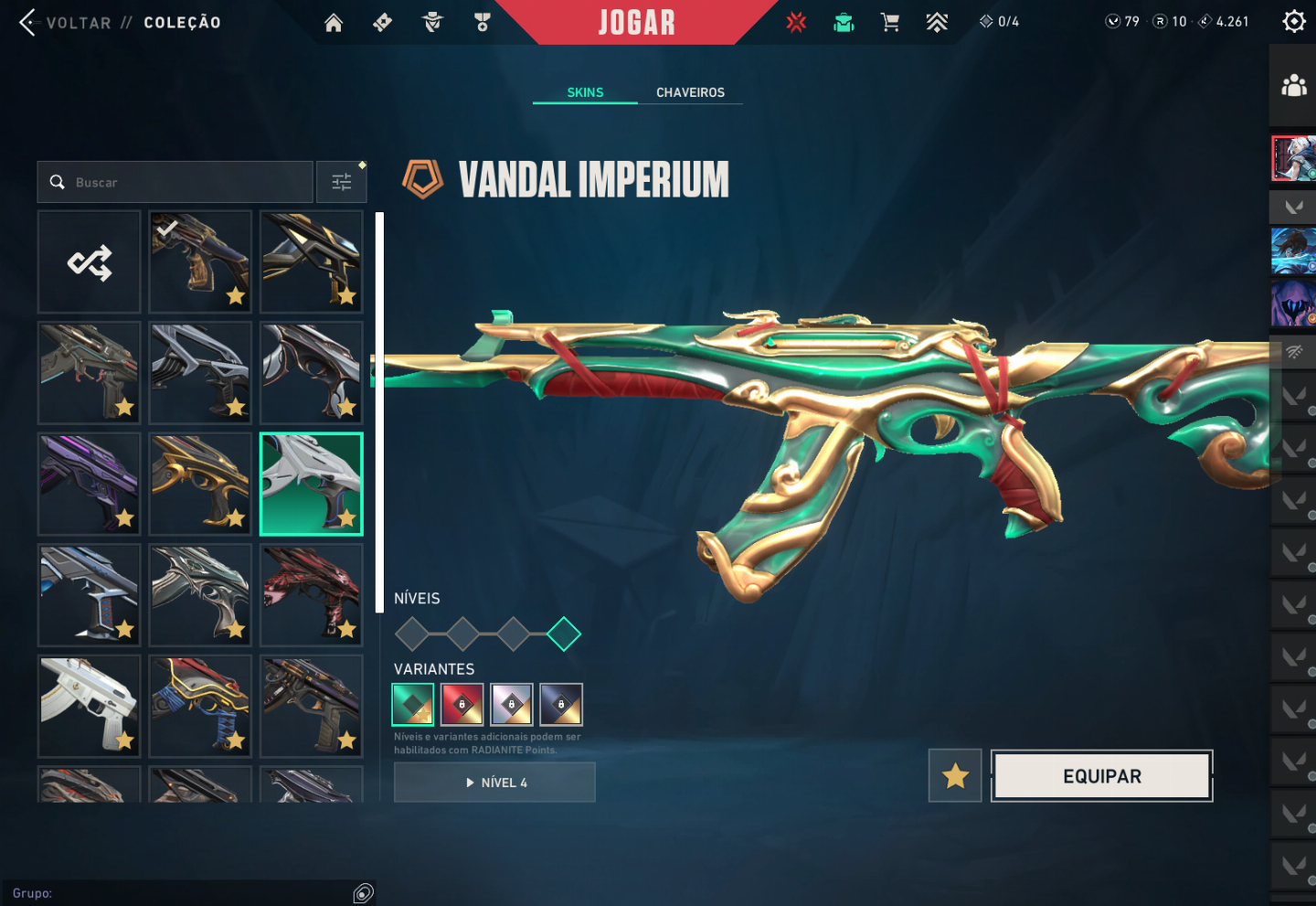 Conta de valorant ascendente com várias skins! Obs: Preço negociável
