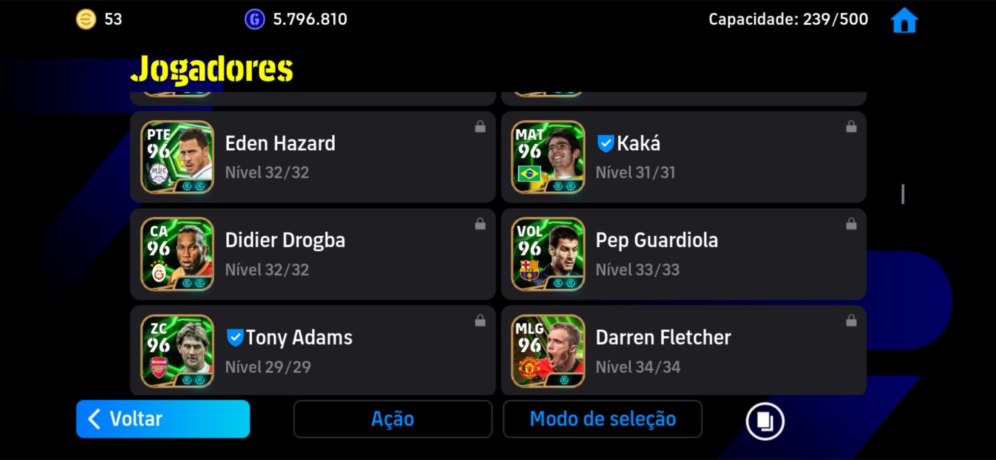 CONTA PRIME EFOOTBALL COM OS MELHORES JOGADORES