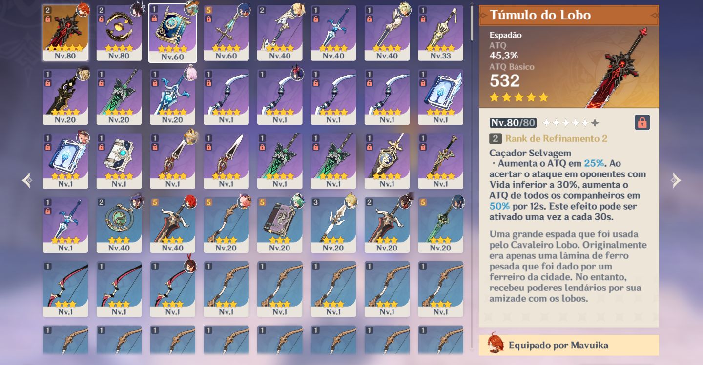 Conta Genshin com Mavuika + Columbina C1