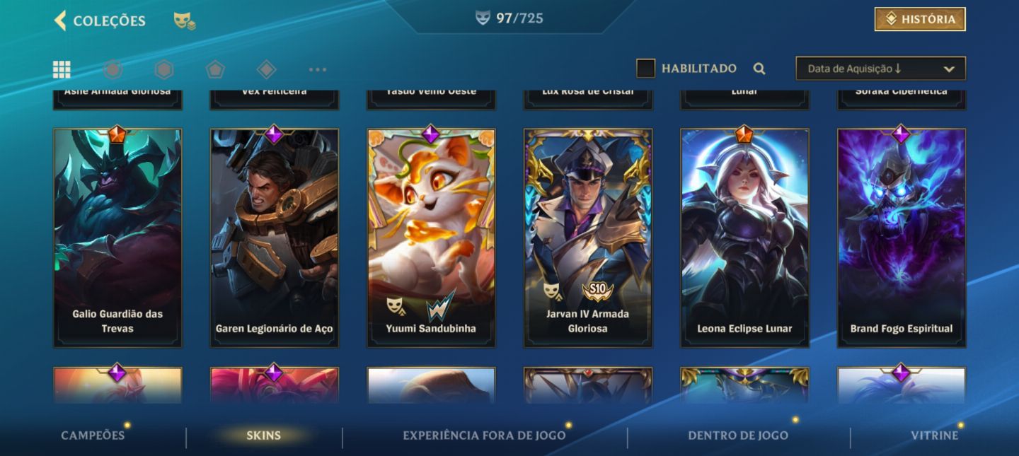 Conta wild rift com quase 100 skins