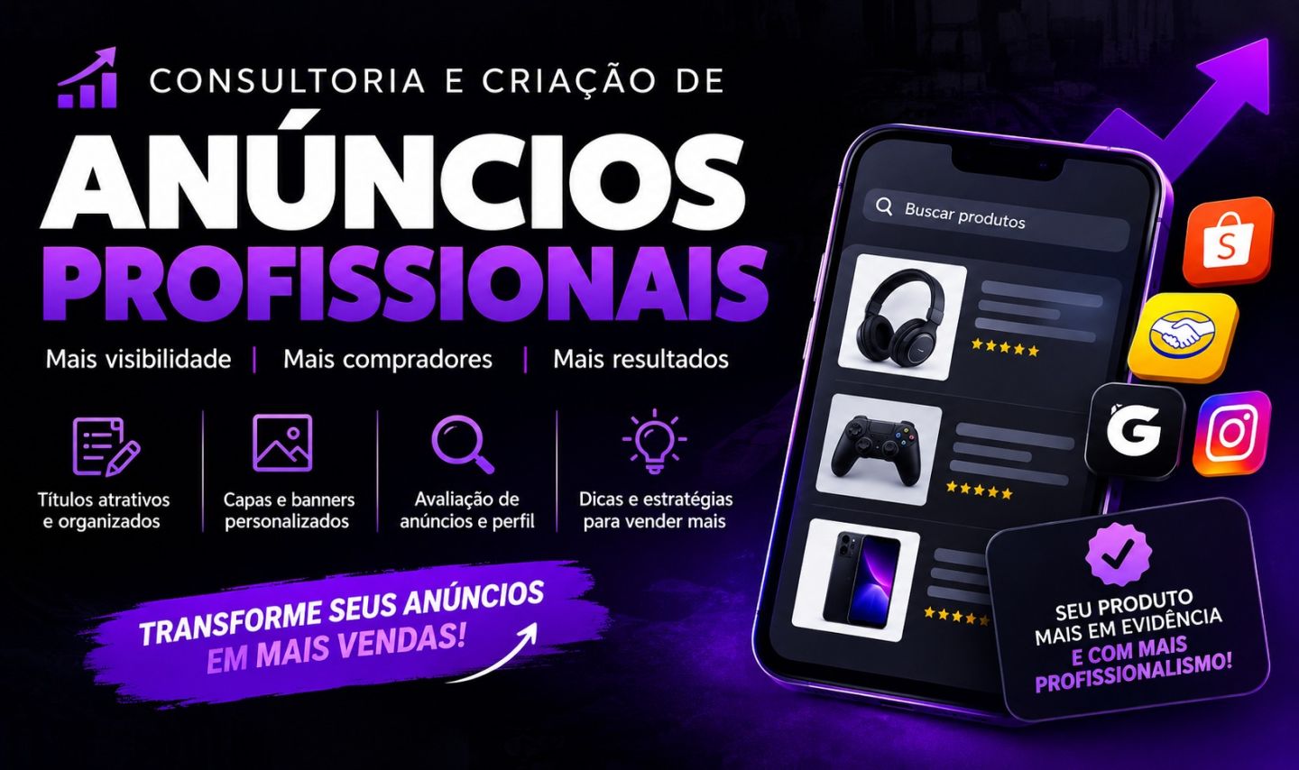 Criação de Anúncios Profissionais + Consultoria