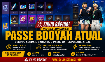 [PROMOÇÃO] Passe de Elite Booyah Premium Garena Free Fire | Precisa adicionar