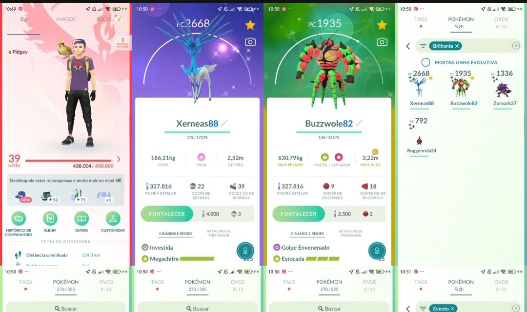 Pokémon Go LVL 39 | 30 Lendários | Xerneas e Buzzwole Shiny | Mewtwo 100%BG Q268