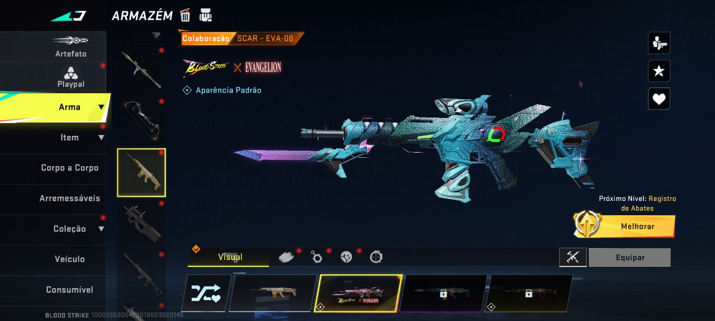 Conta de blood Striker rara como várias skins ultra um personagem eterno