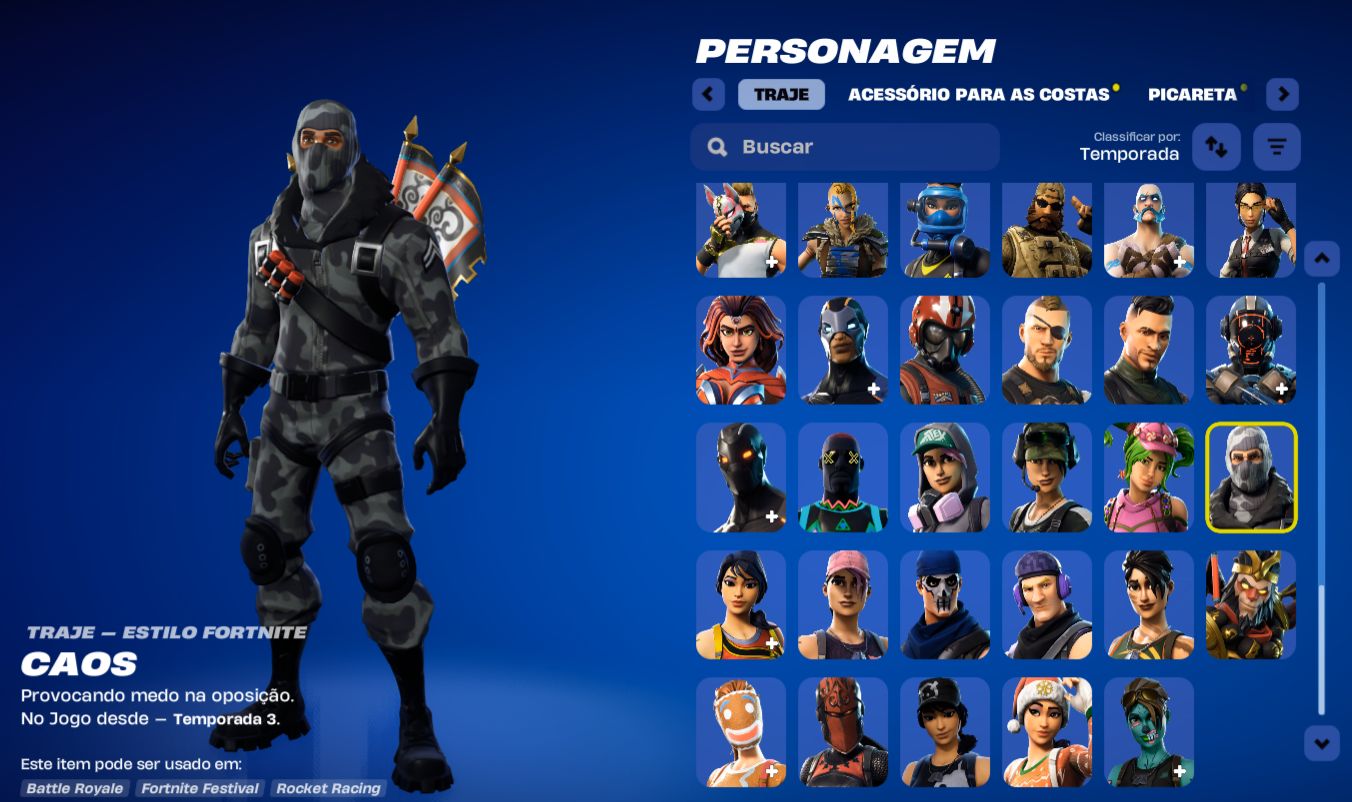 CONTA FORTNITE S3 SKINS RARAS + 1000VBUCKS e FUNDADOR