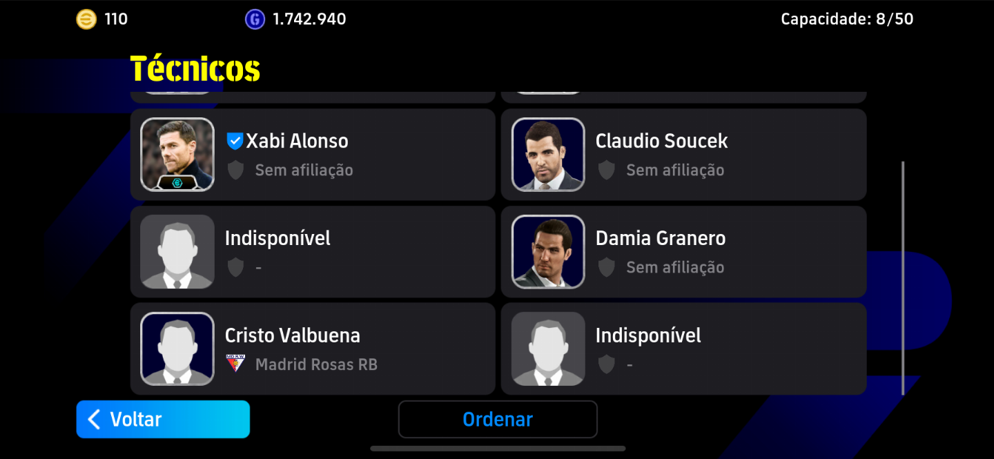 Conta Efootboll com Som chute bugado full cartas