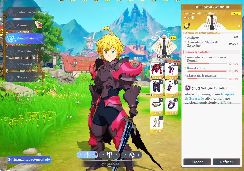 Conta End game 7DS Origin com Ban p9 e Meliodas p10