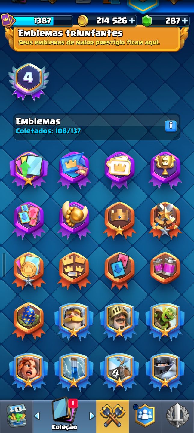 CONTA CLASH ROYALE 8,5K TROFÉUS/ ARENA 22/ DECK LVL 14+ / 5 EVOLUÇÕES